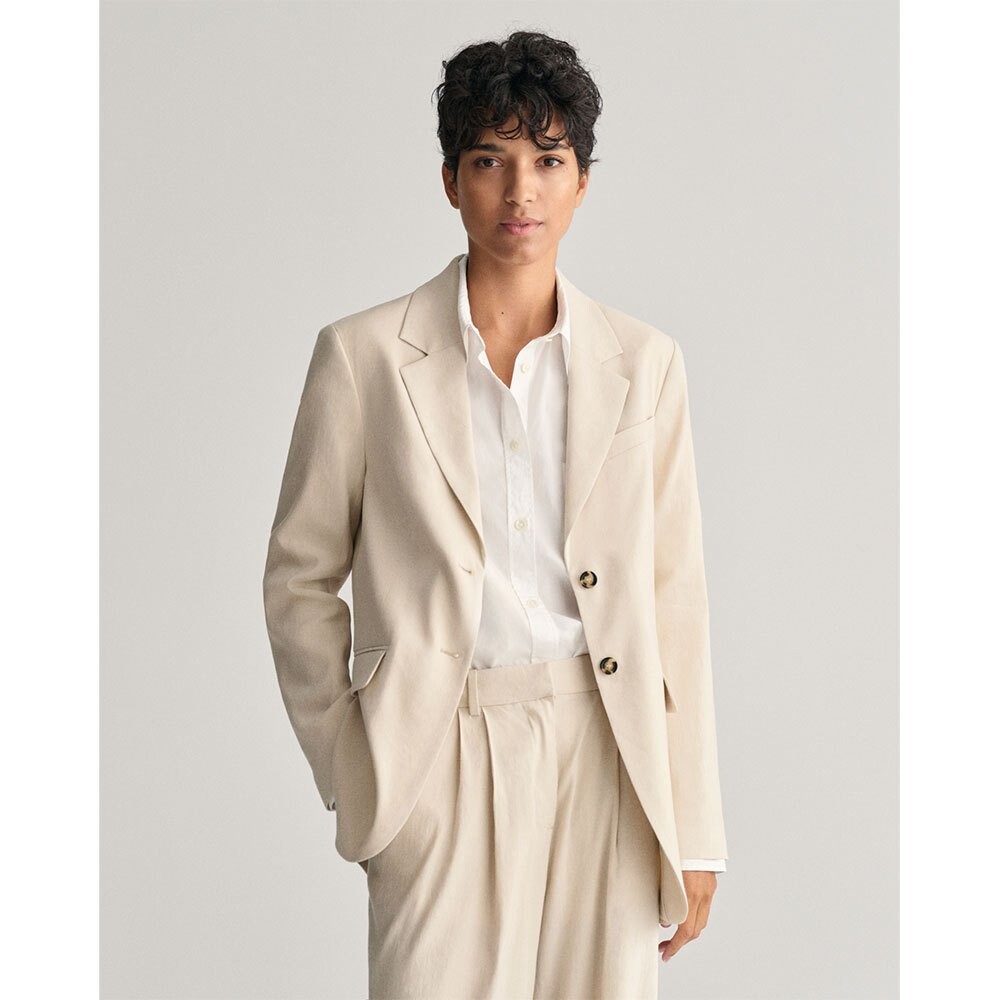 

Блейзер Gant Stretch Linen, бежевый