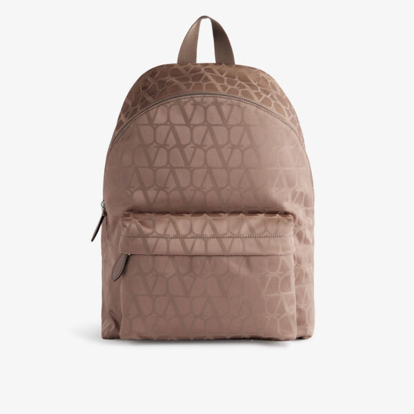 

Тканый рюкзак Icon с логотипом Valentino Garavani, цвет clay