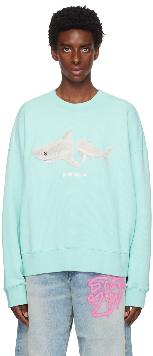 

Синий свитшот Palm Angels Shark