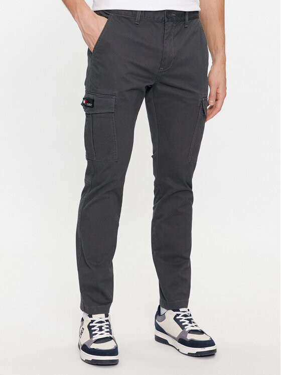 

Тканевые брюки стандартного кроя Tommy Jeans, серый