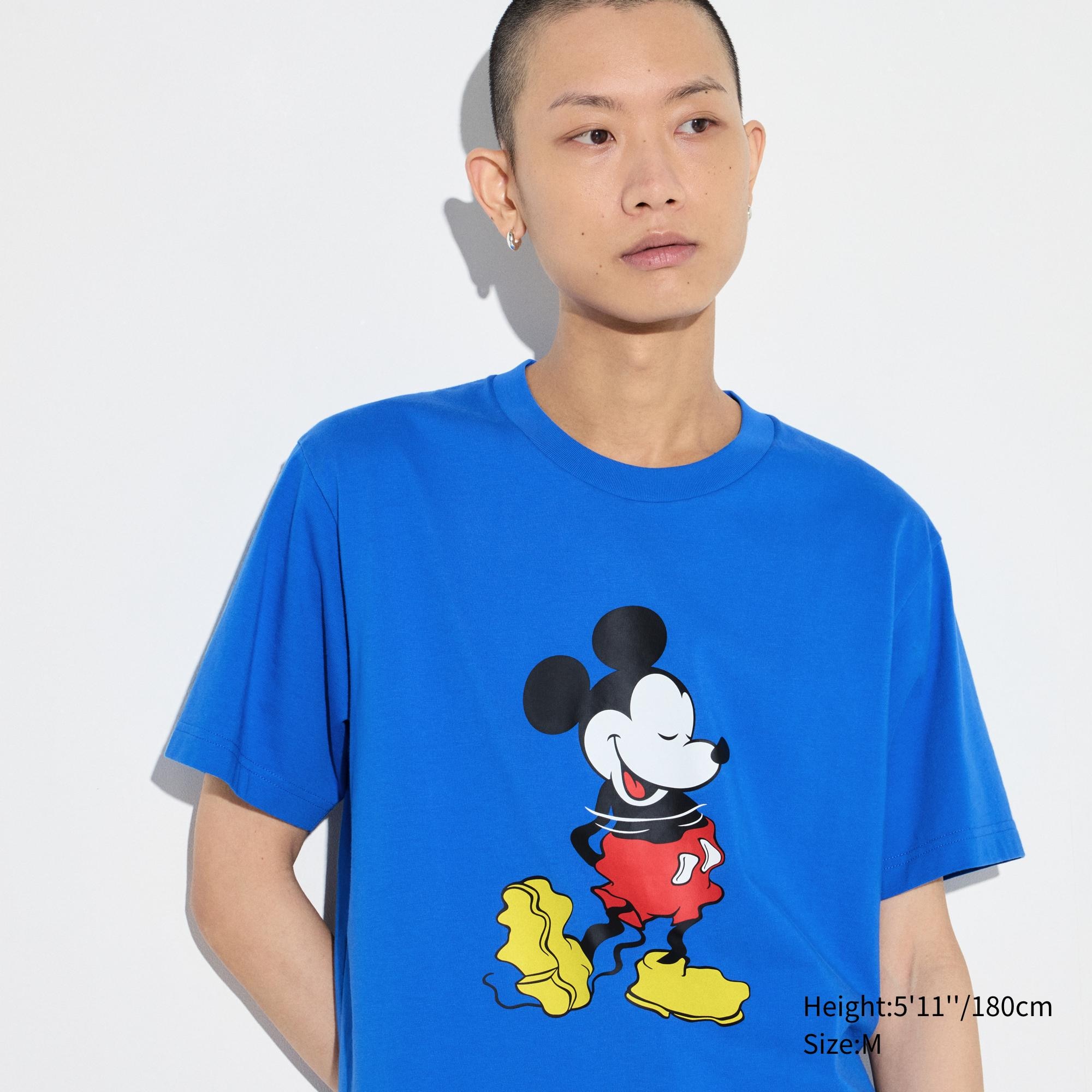 

Футболка с принтом UT Mickey Stands UNIQLO, синий