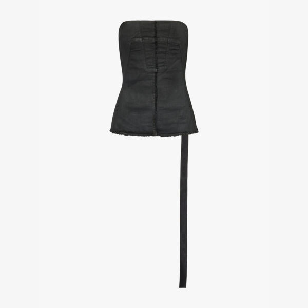 

Топ-Бюстье с бахромой из хлопковой смеси Rick Owens Drkshdw, черный