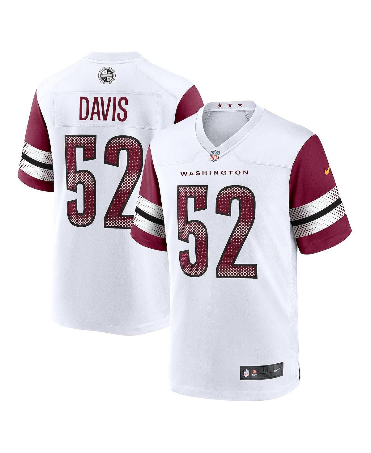 

Мужская игровая майка Jamin Davis White Washington Commanders Nike