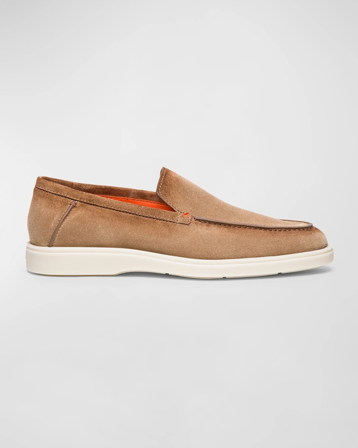 

Мужские замшевые лоферы Detroit Santoni, цвет Tan