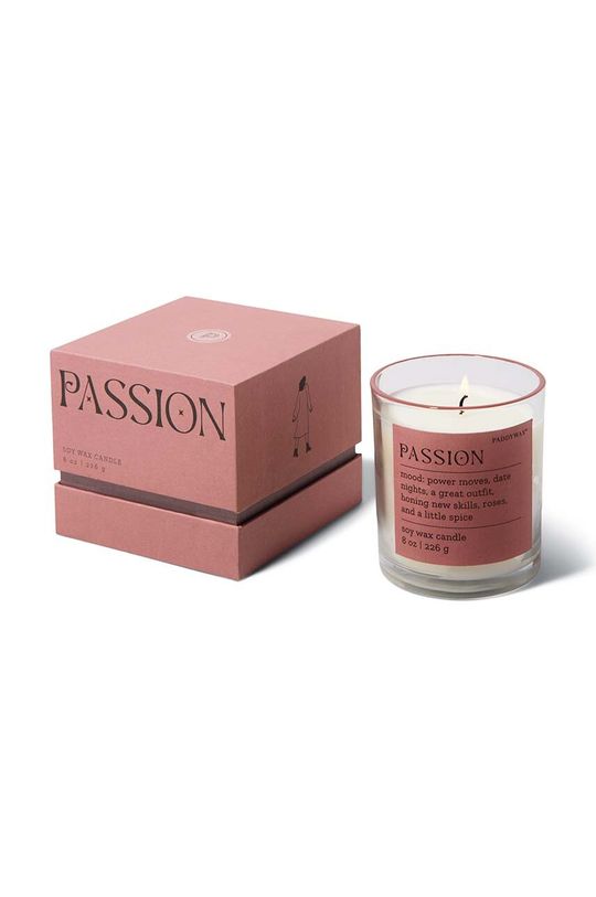 цена Свечи ароматические соевые Mood Passion 226 г Paddywax, розовый