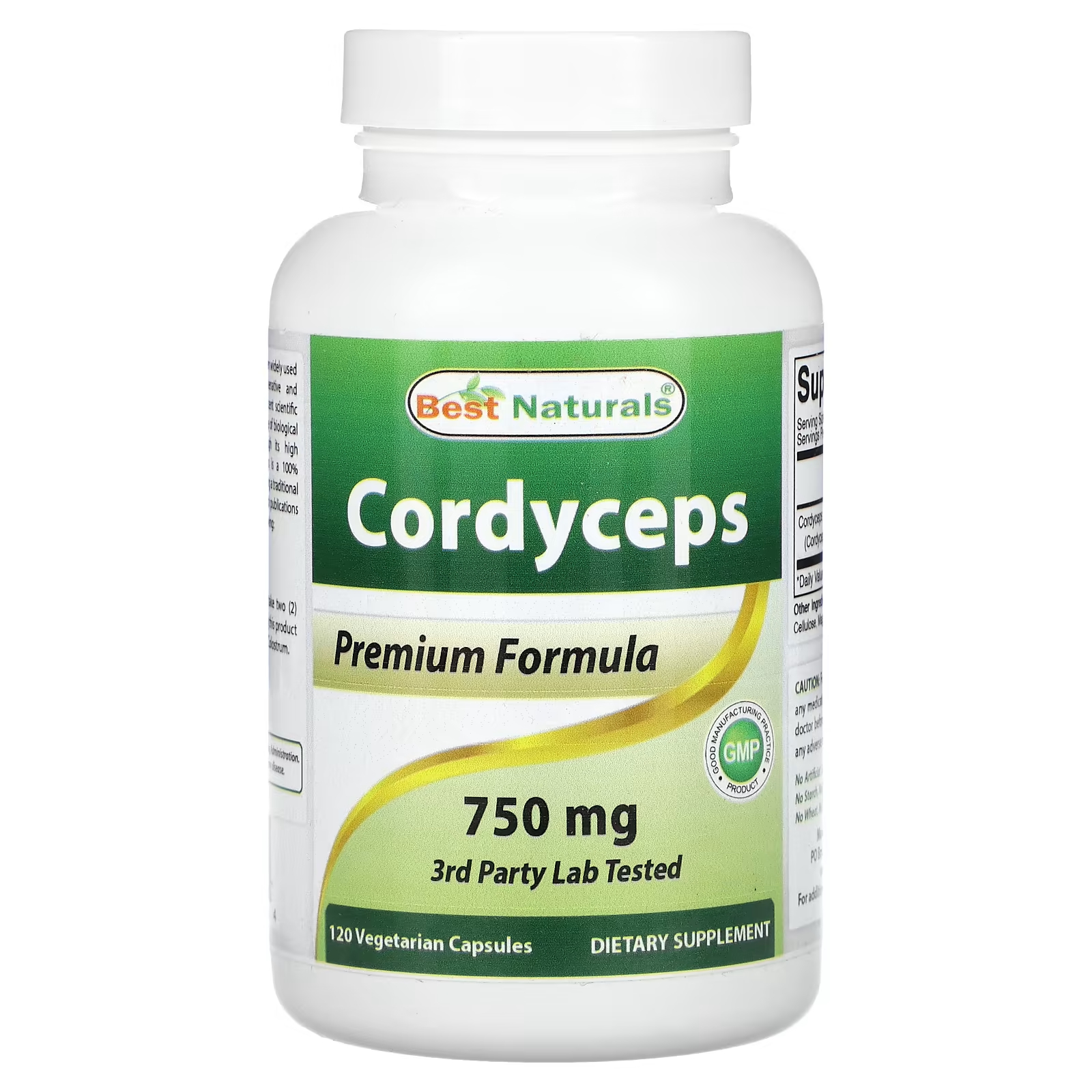 Best Naturals Кордицепс 750 мг 120 вегетарианских капсул