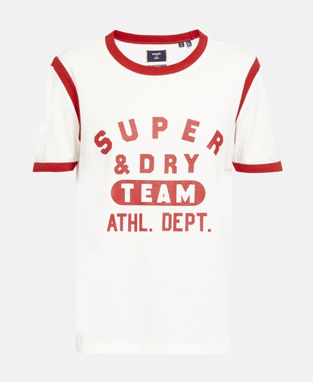

Футболка Superdry, светло-красный