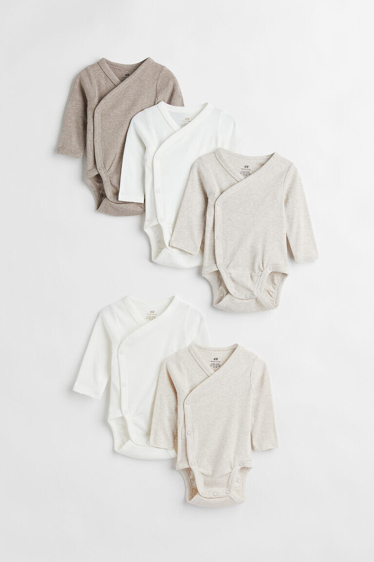 

Комплект из пяти боди H&M, бежевый