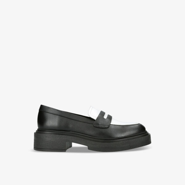 

Двухцветные кожаные лоферы charley Steve Madden, черный
