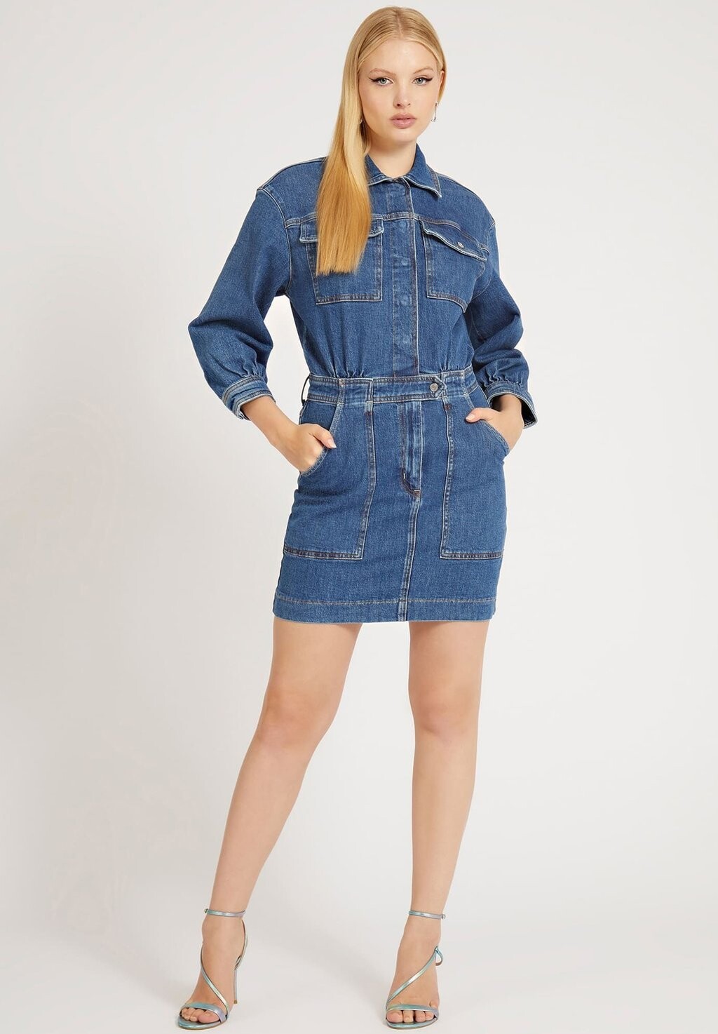 

Джинсовое платье Guess, синий
