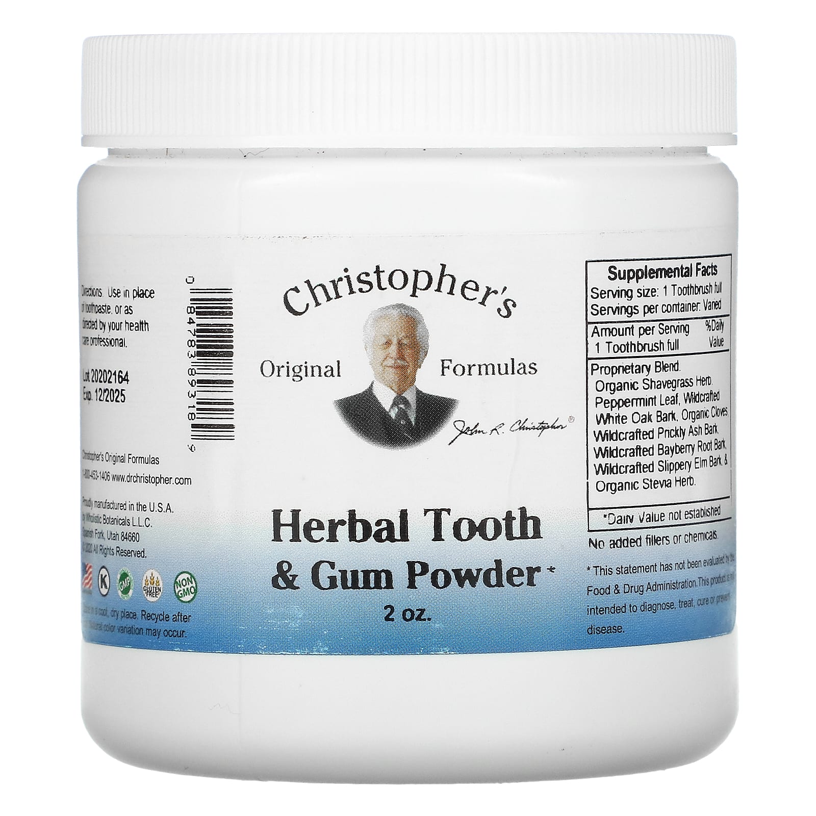 Christopher's Original Formulas травяной порошок для зубов и десен 56 г (2 унции)