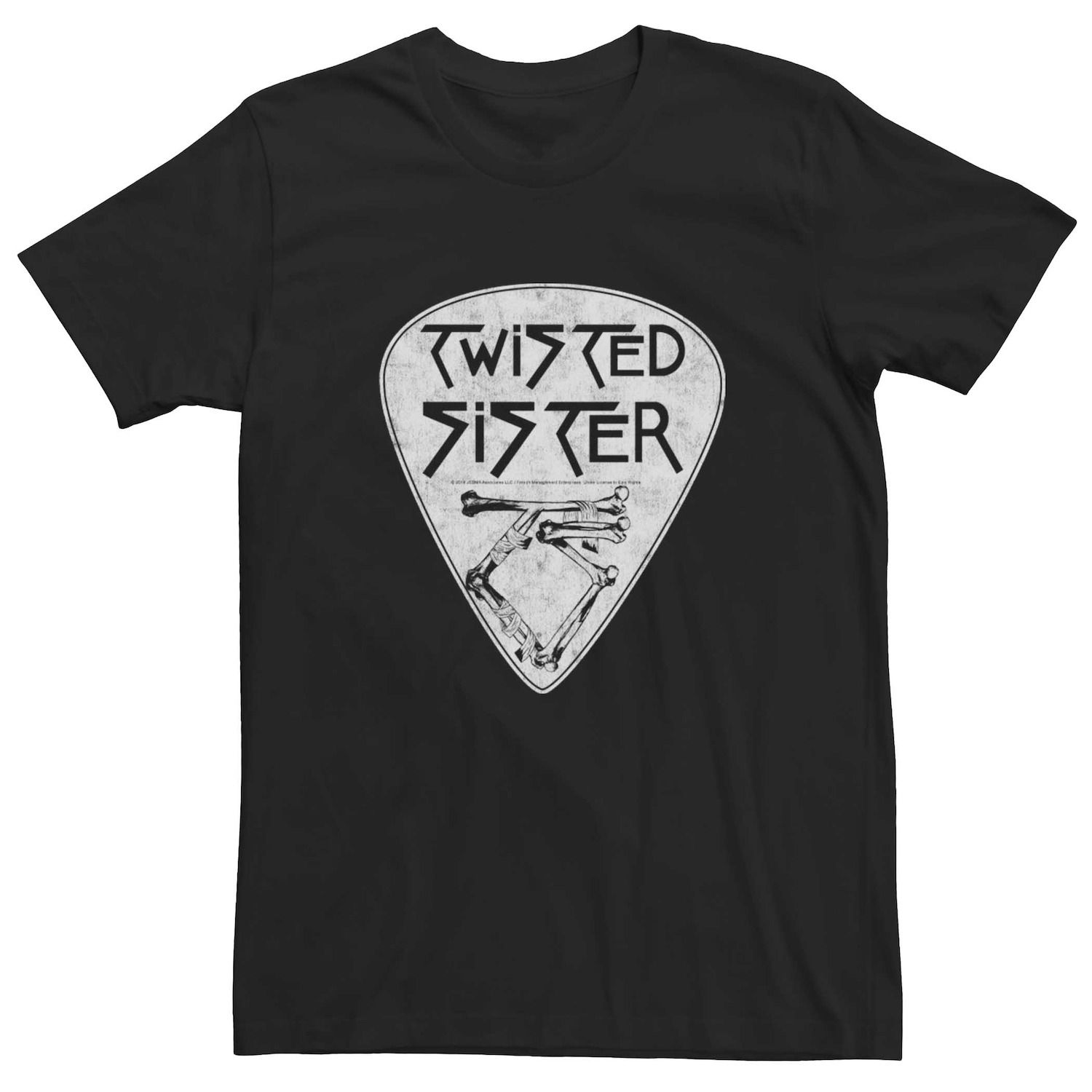 Мужская футболка с логотипом Twisted Sister Guitar Pick Licensed Character мужская худи с графическим логотипом twisted sister you can t stop rock n roll licensed character