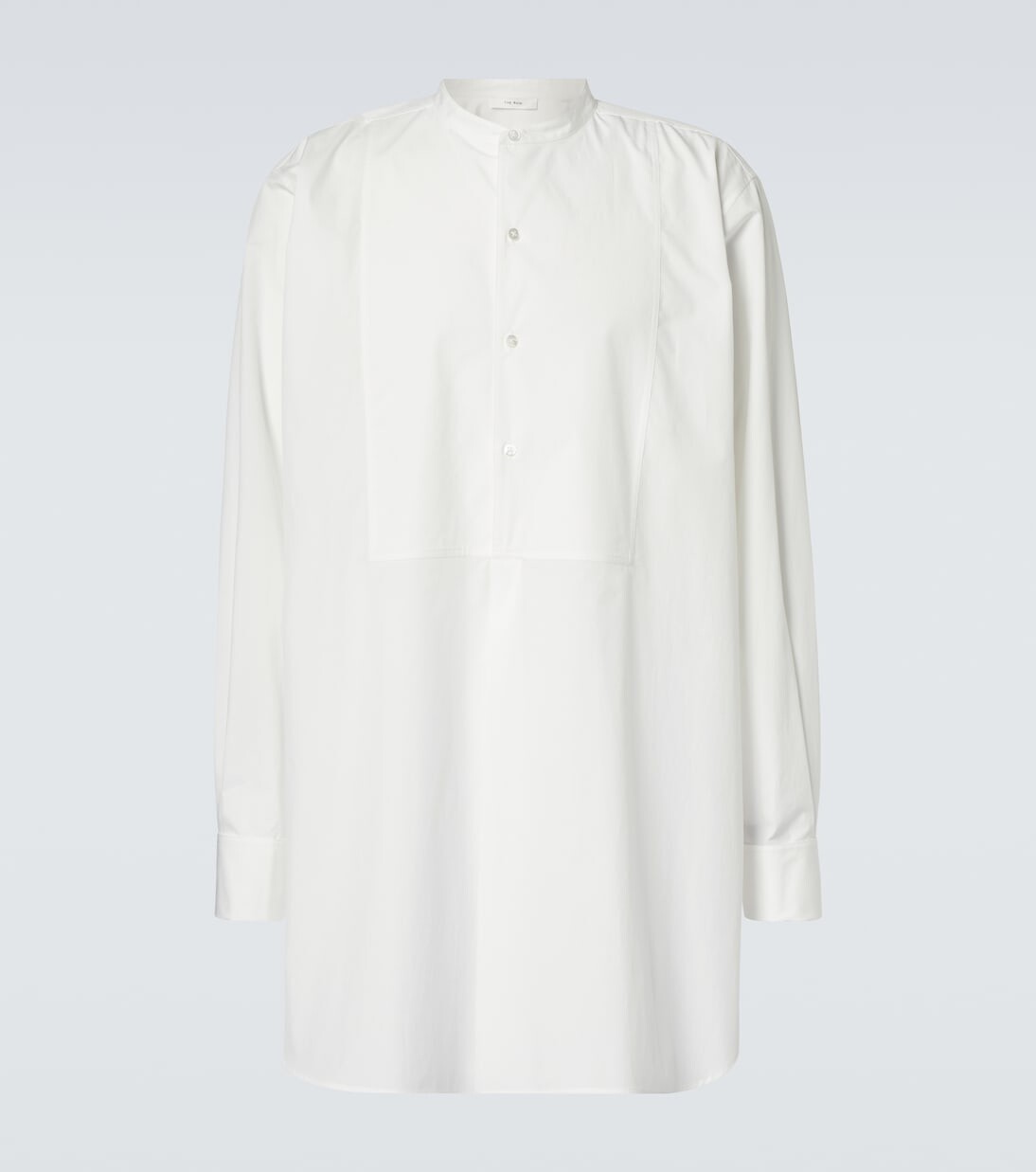 

Хлопковая рубашка Клаудио оверсайз The Row, цвет off white