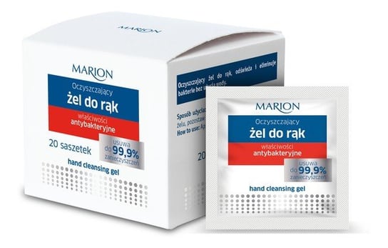 Марион, очищающий гель для рук с антибактериальными свойствами, 1 упаковка, 20 шт., Marion