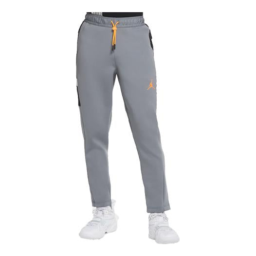 спортивные брюки men s jordan solid color logo printing lacing черный Спортивные штаны Air Jordan Solid Color Lacing Knit Sports Long Pants Gray, серый