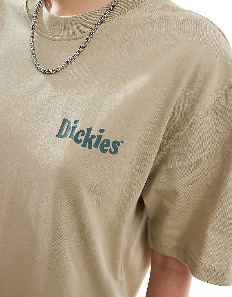 

Dickies — Chilhowie — футболка цвета хаки с короткими рукавами и принтом на спине — только на ASOS