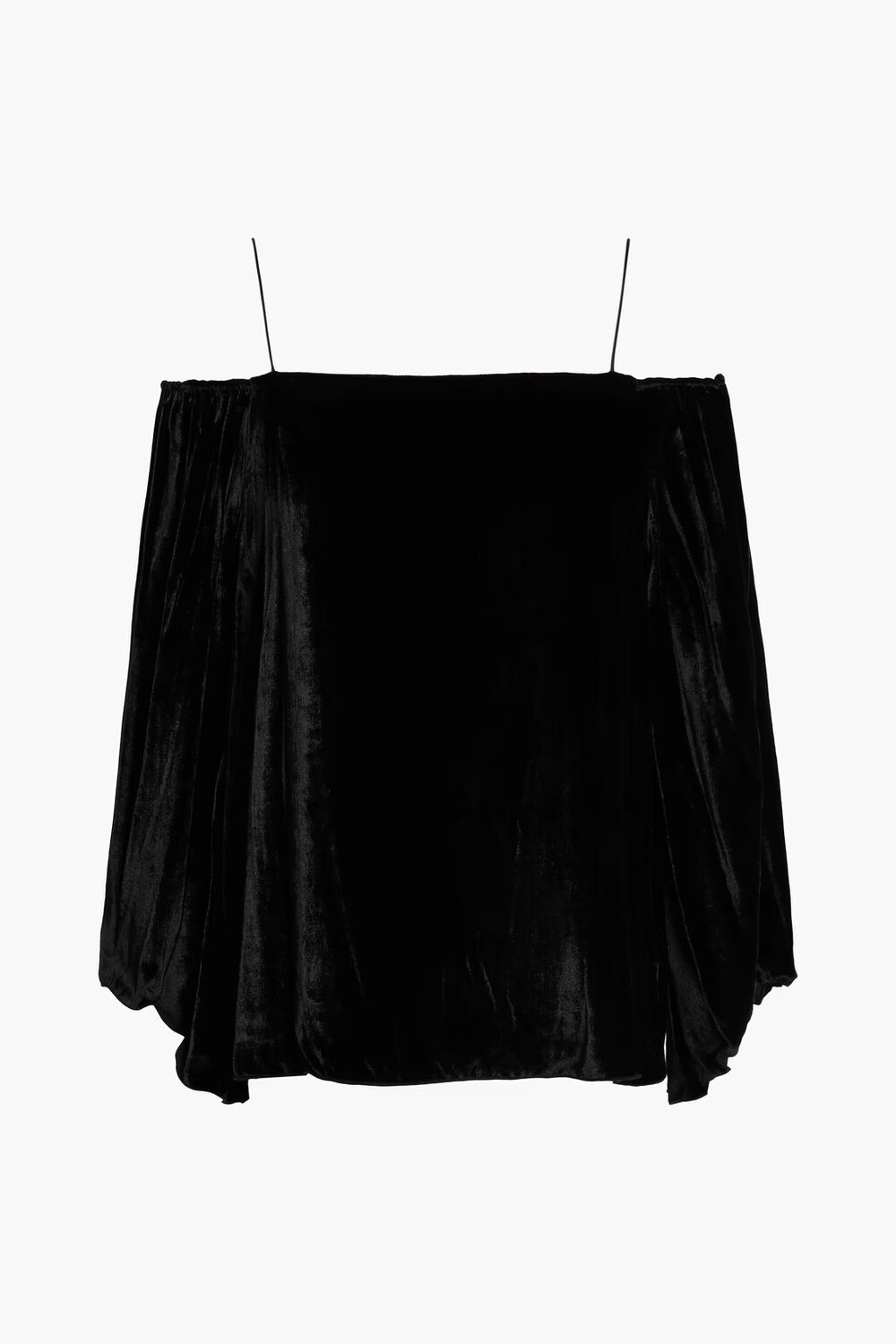 

Prena бархатный топ с открытыми плечами Alice + Olivia, черный