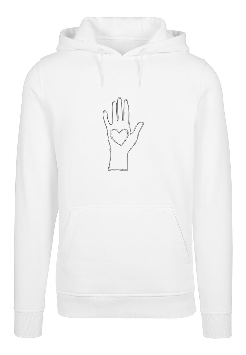 

Толстовка с капюшоном PEACE SCRIBBLE HAND HEART Merchcode, белый