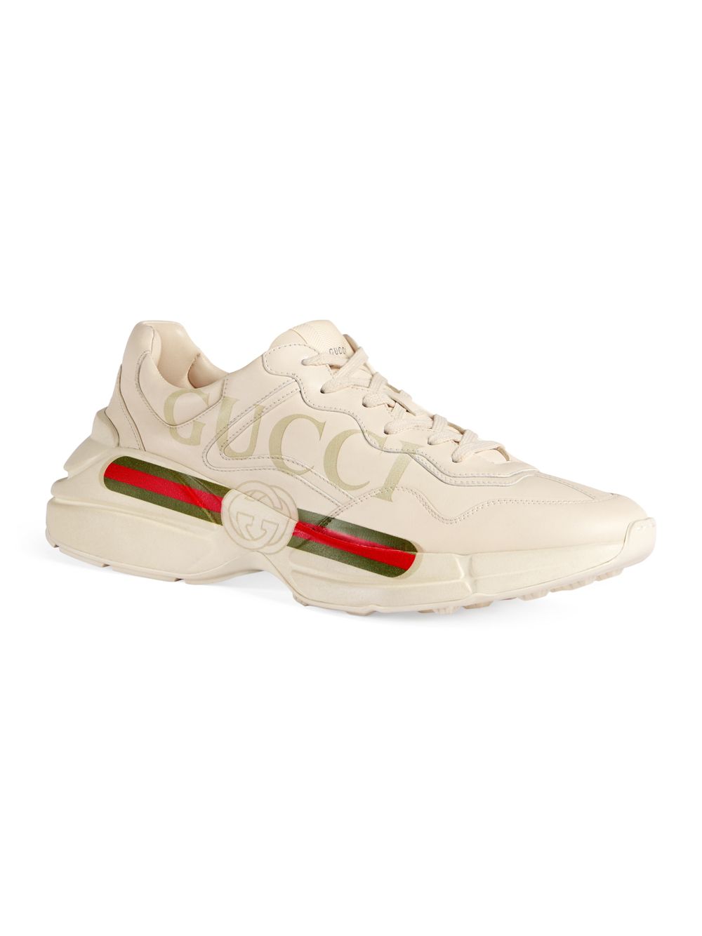 Кожаные кроссовки с логотипом Gara Gucci, белый кроссовки ellesse gara runner белый