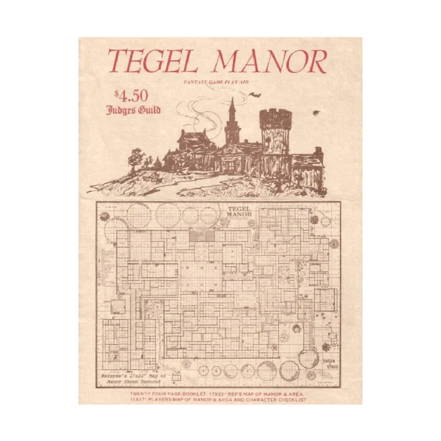 

Tegel Manor - Cover Sheet (Non-Color Edition), Catalogs, Maps & Miscellaneous (Judges Guild), мягкая обложка