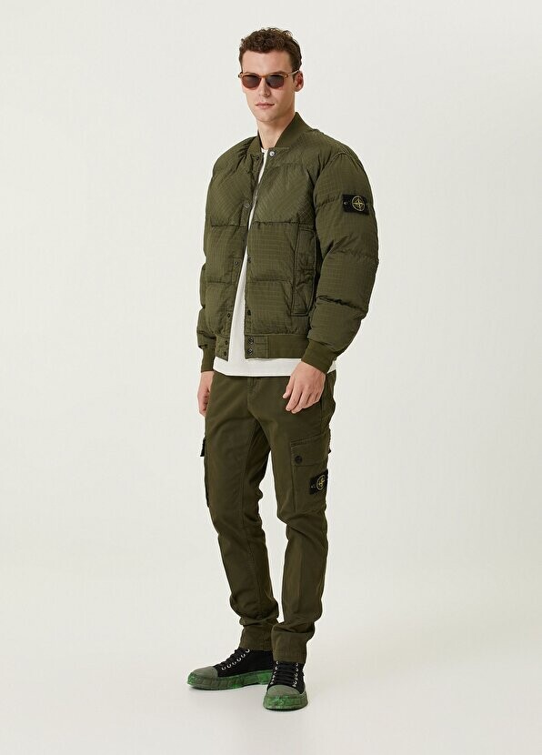 

Брюки цвета хаки с логотипом Stone Island