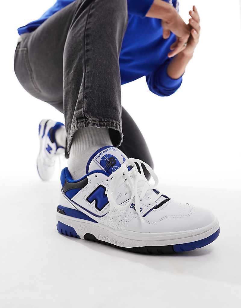 

Бело-синие кроссовки New Balance 550
