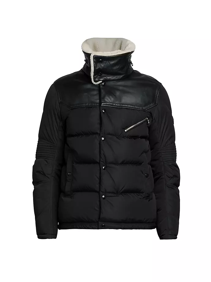 

Moncler Мужская байкерская куртка с леопардовым принтом Moncler, черный