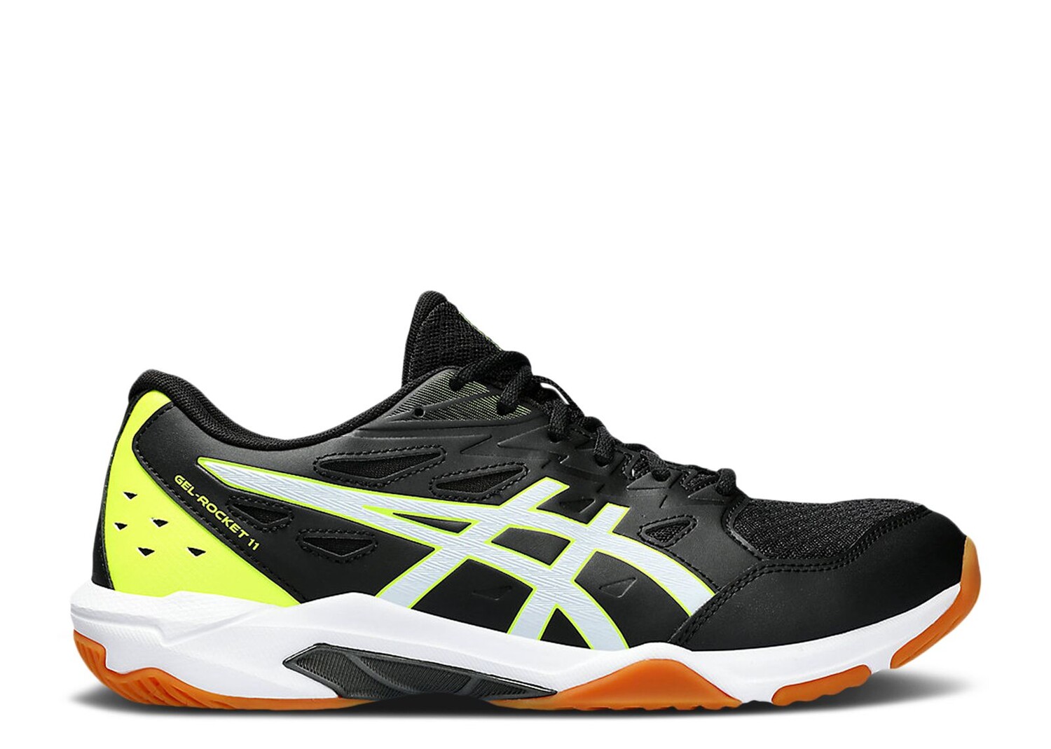 

Кроссовки ASICS Gel Rocket 11 Wide 'Black Fluo Yellow', черный, Черный;серый