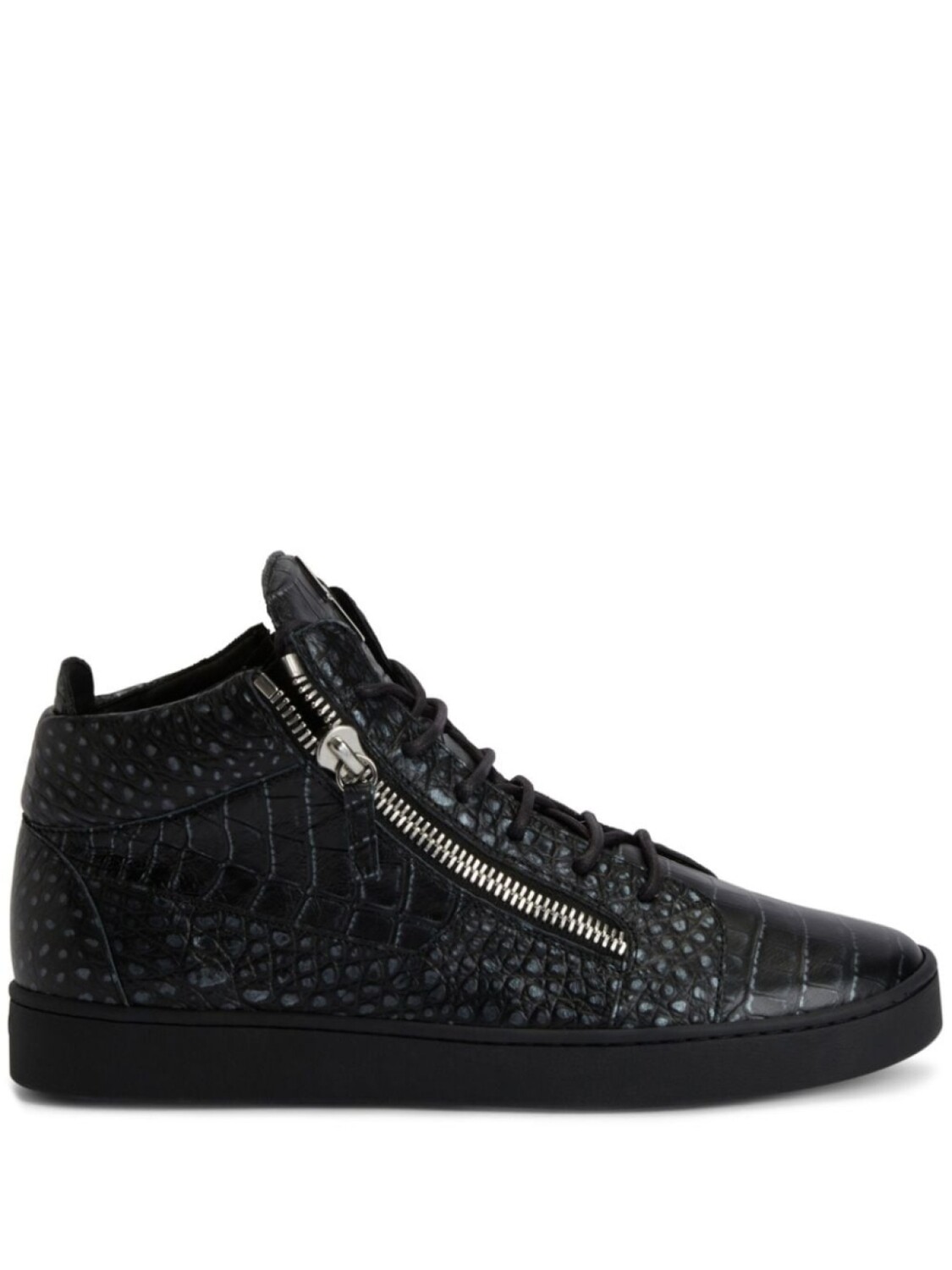 

Высокие кеды Kriss с тиснением под крокодила Giuseppe Zanotti, черный