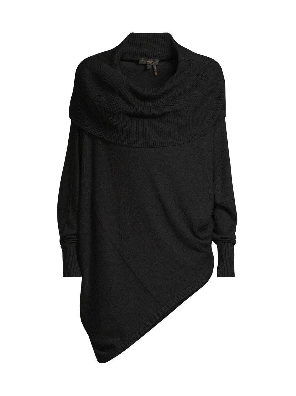 

Асимметричная туника с напуском из смеси кашемира Donna Karan New York, черный