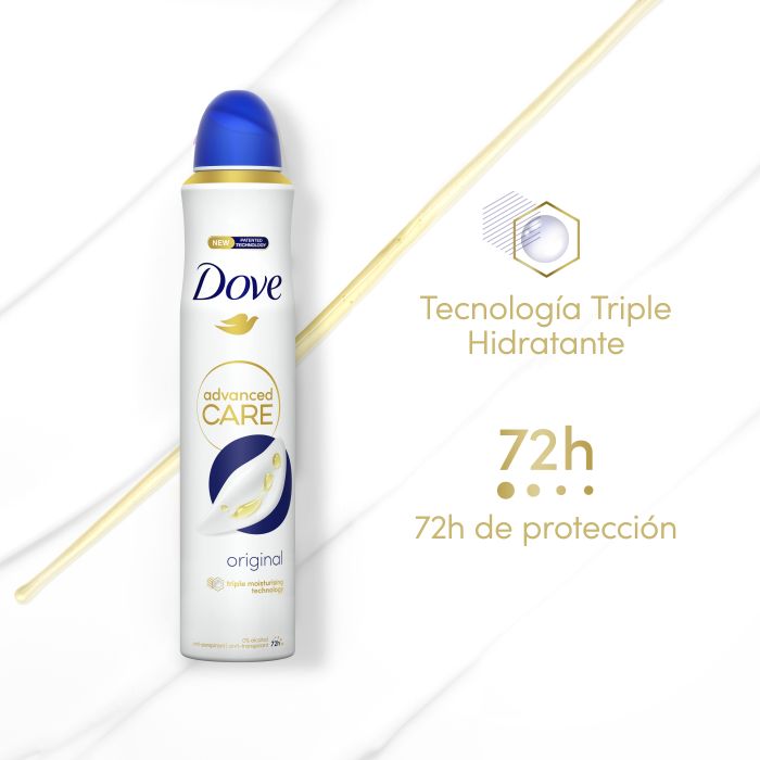 Дезодорант Desodorante Spray Antitranspirante Advanced Care Original Dove, 200 ml dove advanced care дезодорант антиперспирант для чувствительной кожи 74 г 2 6 унции