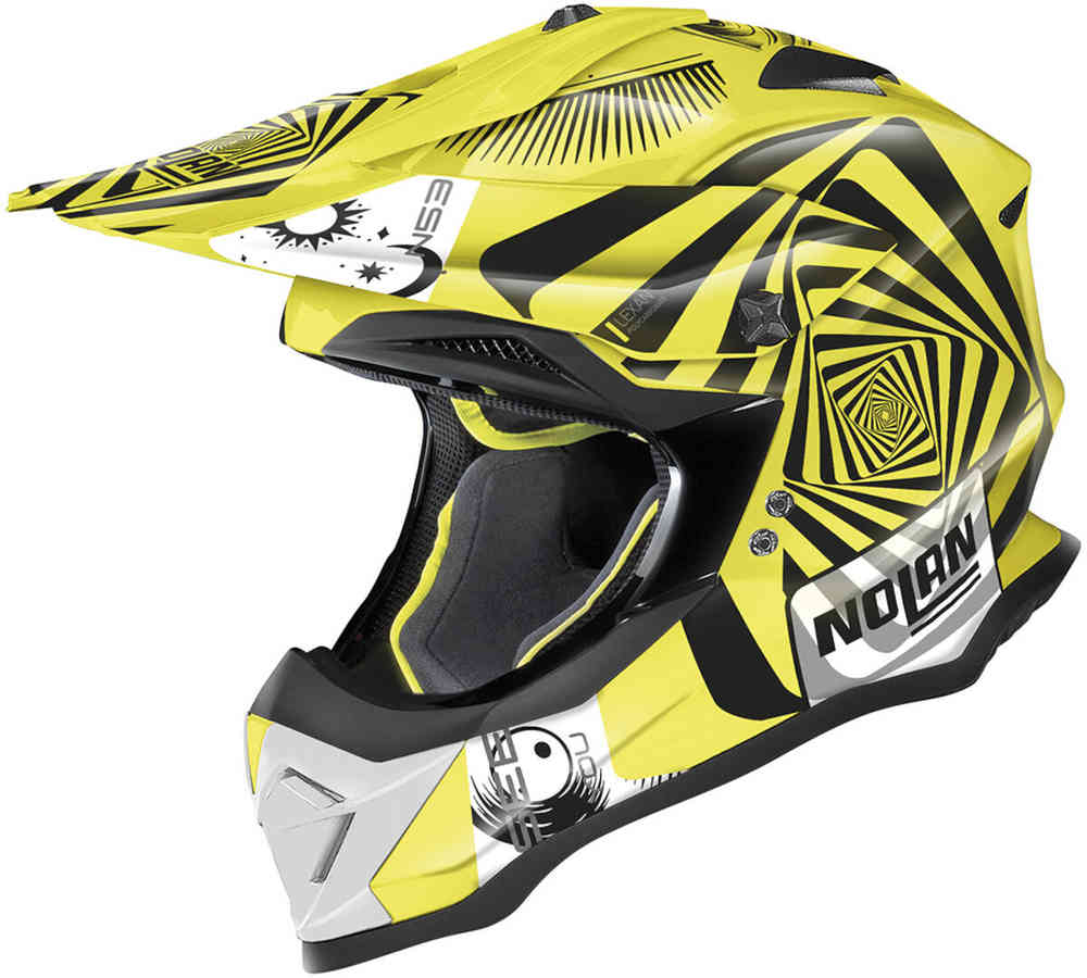 N53 Riddler Шлем для мотокросса Nolan, флуоресцентный желтый