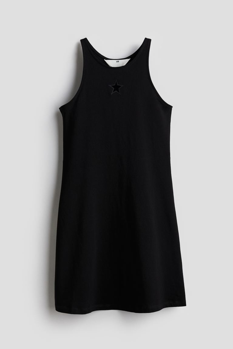 Платье из джерси без рукавов H&M, черный