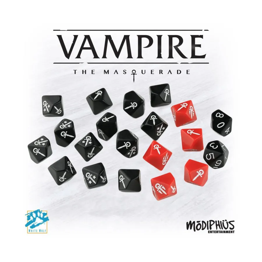 

Вампир – Набор маскарадных кубиков (20), Vampire - The Masquerade (5th Edition, Modiphius Entertainment)