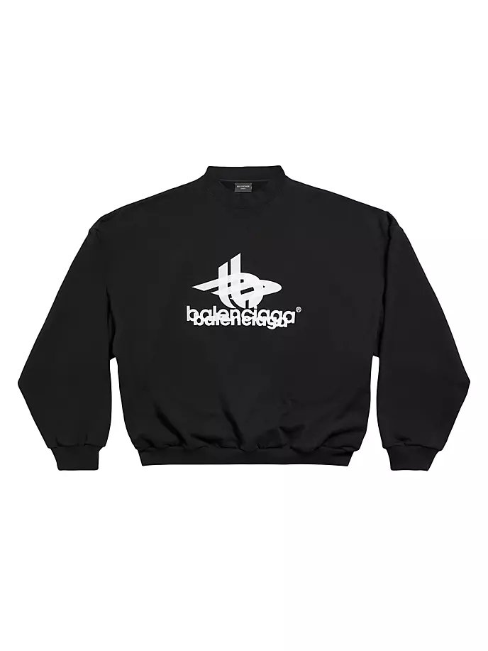 

Многослойная спортивная круглая толстовка оверсайз Balenciaga, черный