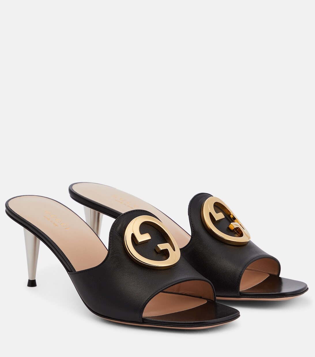 

Кожаные мюли Gucci Blondie Gucci, черный