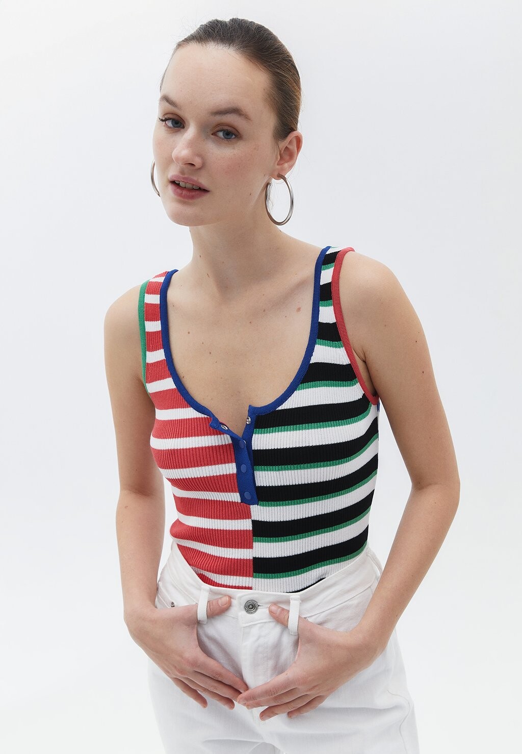 

Топ PIPED SINGLET OXXO, цвет mix color