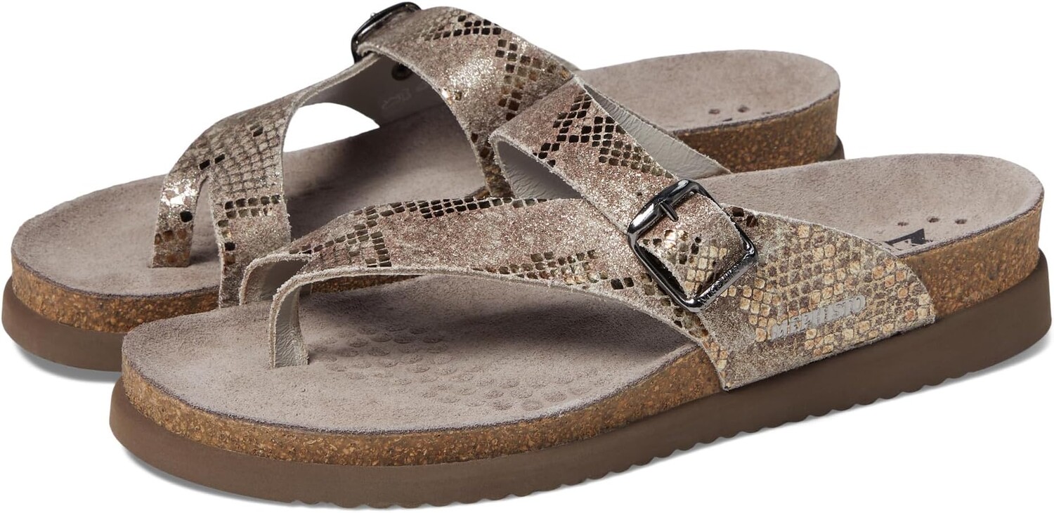 

Сандалии на плоской подошве Helen Mephisto, цвет Platinum Sand Boa