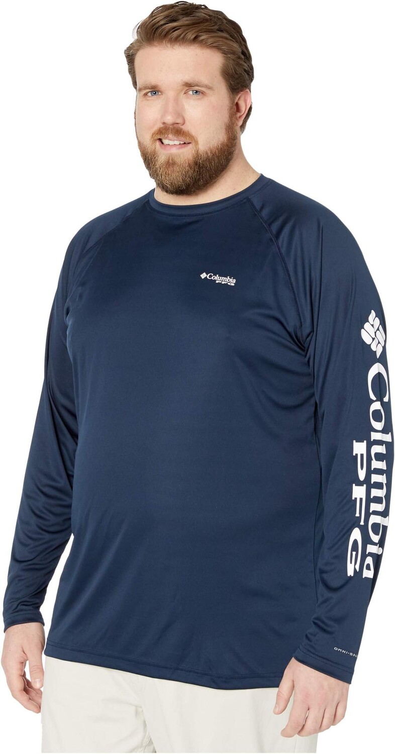 

Рубашка Big & Tall Terminal Tackle L/S Columbia, цвет Collegiate Navy/White Logo