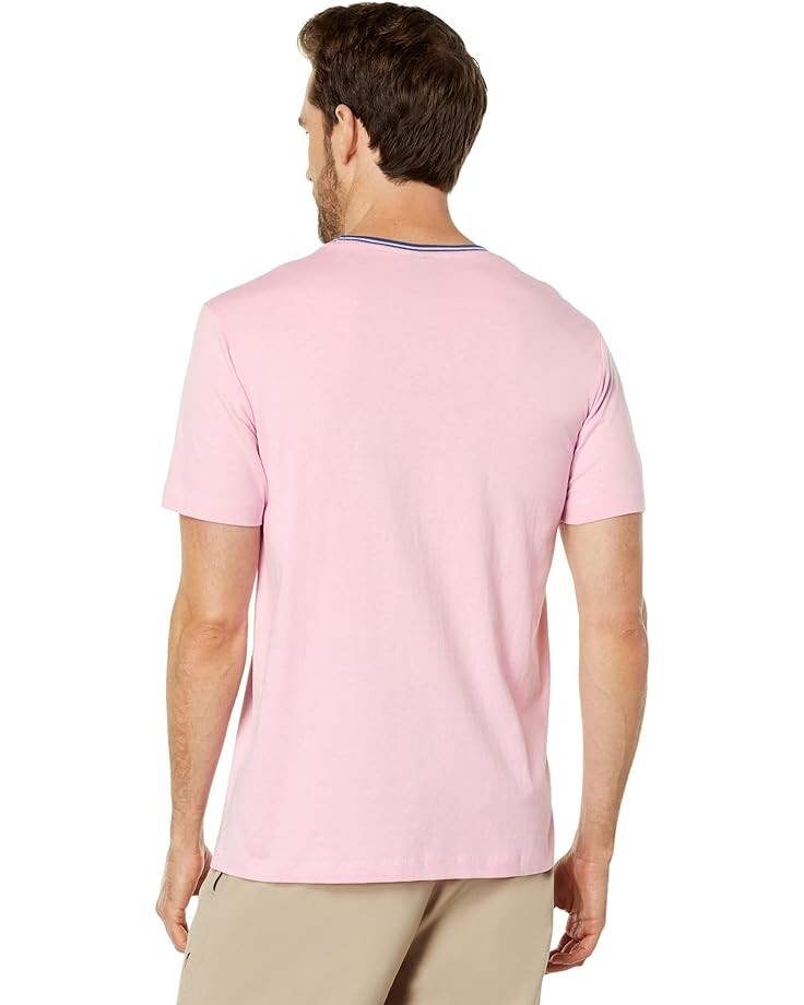 Футболка U.S. POLO ASSN. Short Sleeve Crew Neck Yarn-Dye Collar Tipped Jersey Tee, цвет Rose Sachet