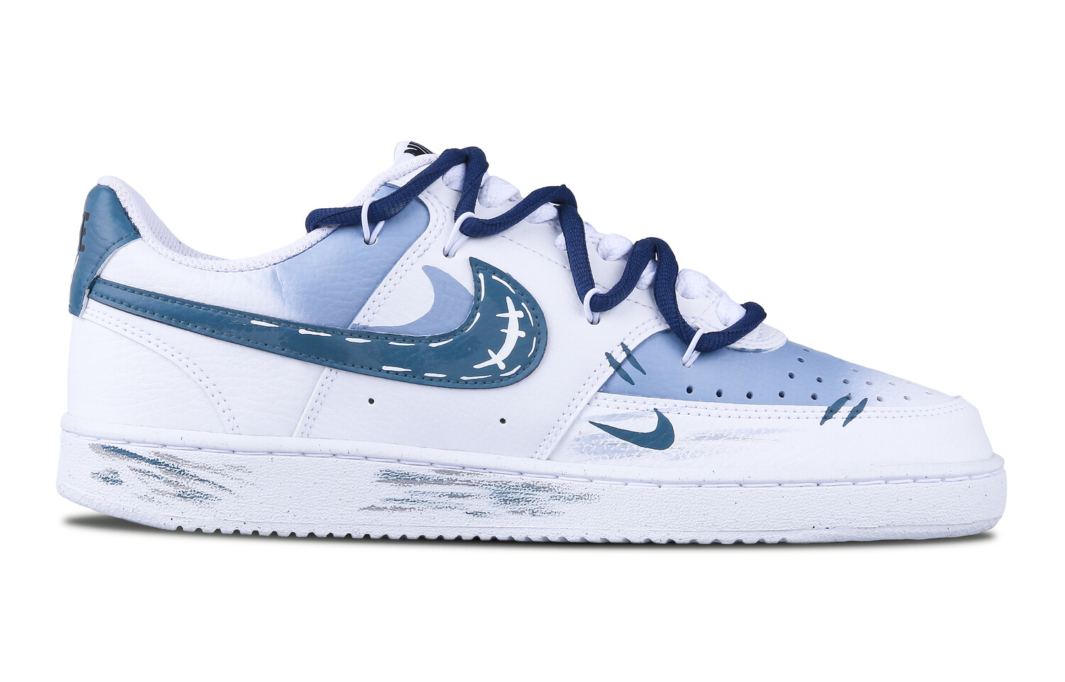 

Кроссовки Nike Court Vision 1 Skateboarding Shoes Men Low-top Blue, белый