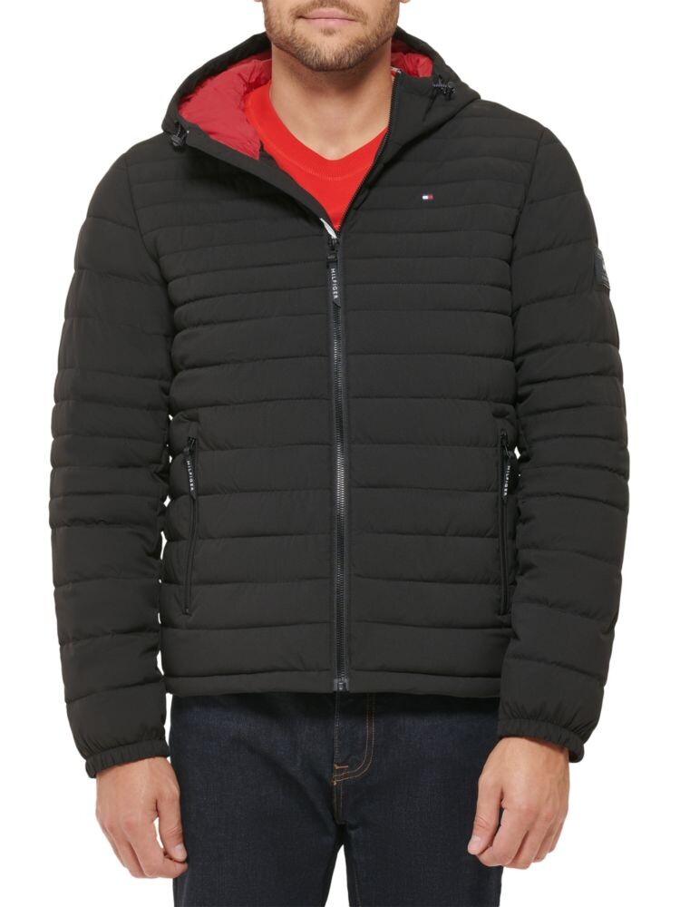 

Пуховик с капюшоном Tommy Hilfiger, черный