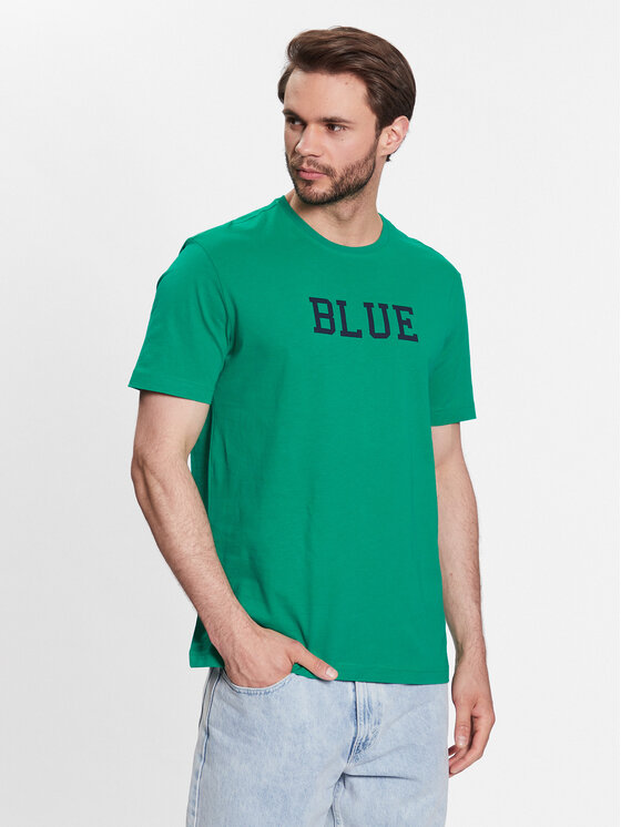 Футболка стандартного кроя United Colors Of Benetton, зеленый цена и фото