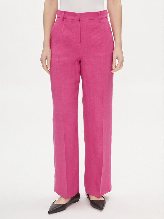 

Брюки из ткани прямого кроя Weekend Max Mara, розовый