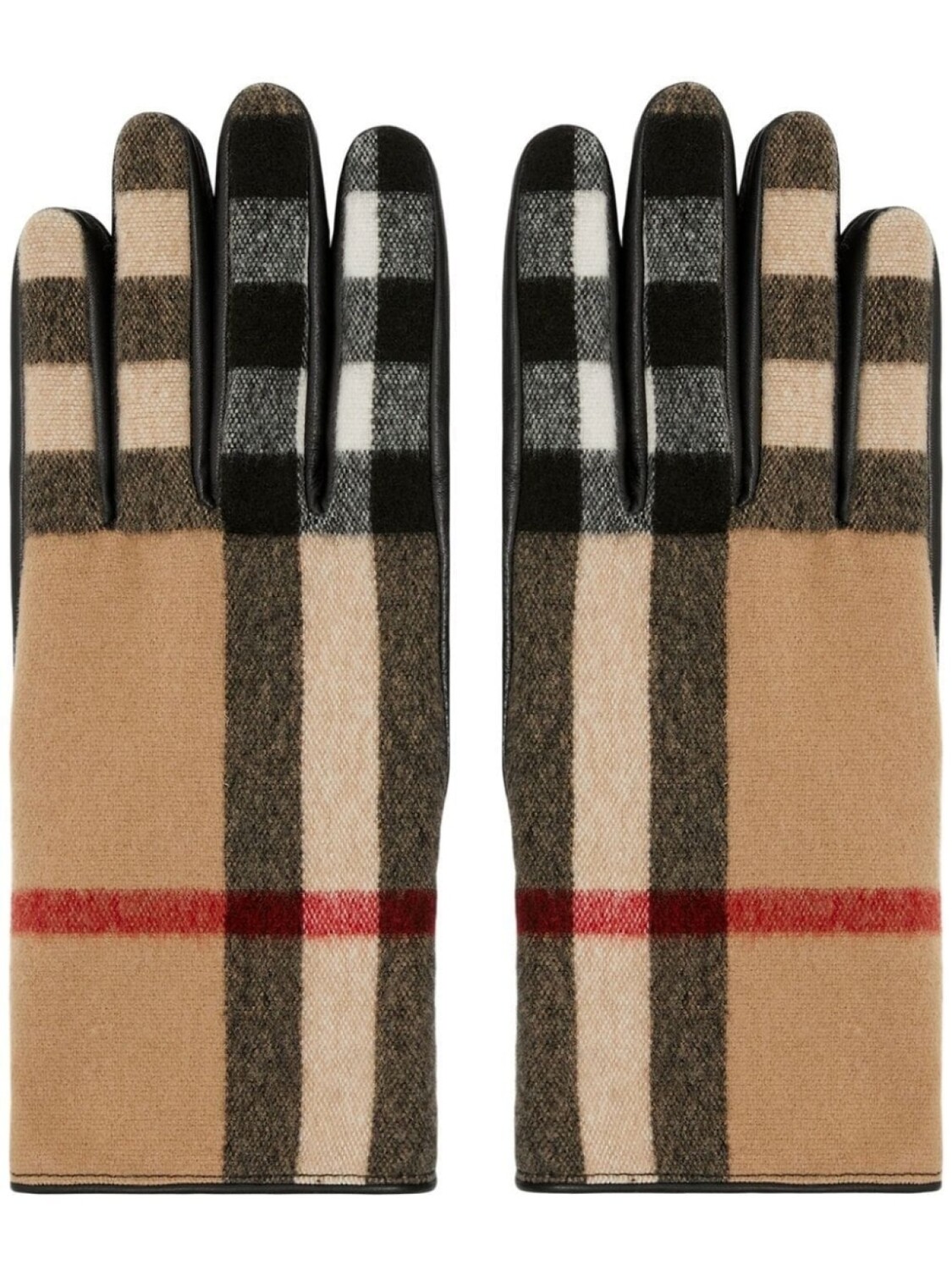 

Шерстяные перчатки в клетку Exaggerated Check Burberry, коричневый