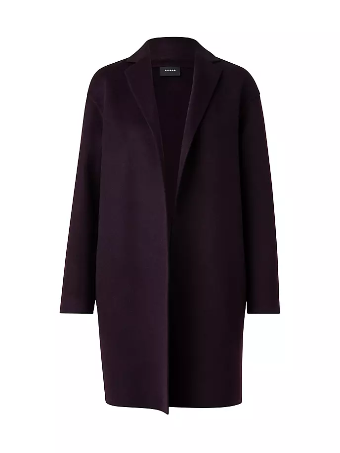 Кашемировое двухцветное пальто Akris, цвет blackberry