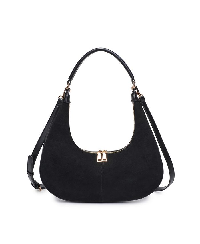 Замшевая сумка через плечо Teresa Moda Luxe, черный миниатюрная сумка через плечо charmain moda luxe черный