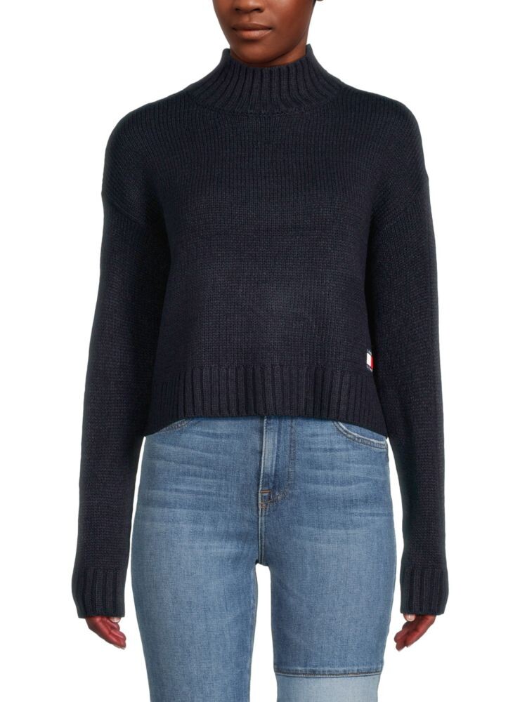 

Однотонный вязаный свитер Tommy Hilfiger, цвет Sky Captain