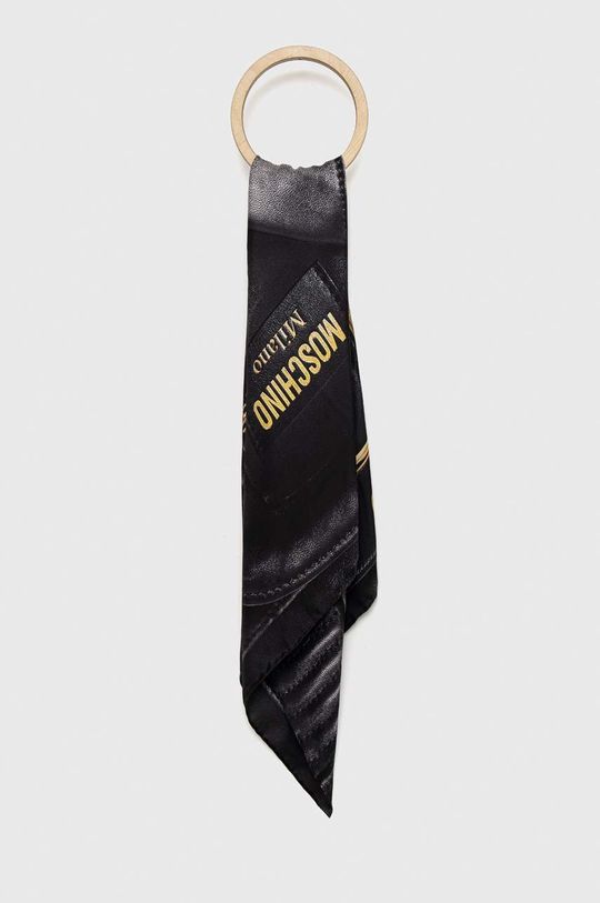 Шелковый шарф Moschino, черный