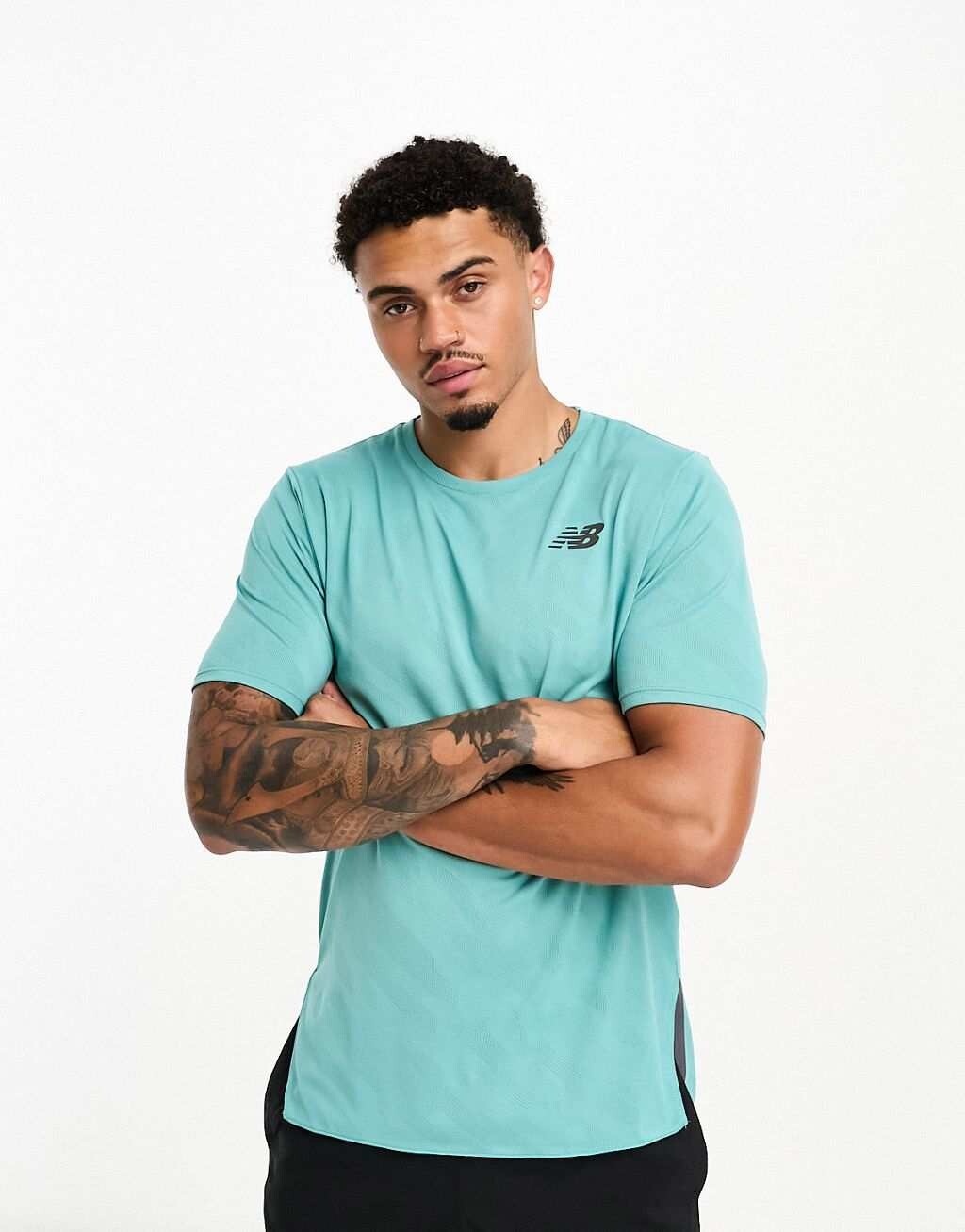 

Синяя жаккардовая футболка с короткими рукавами New Balance Q Speed, Синий